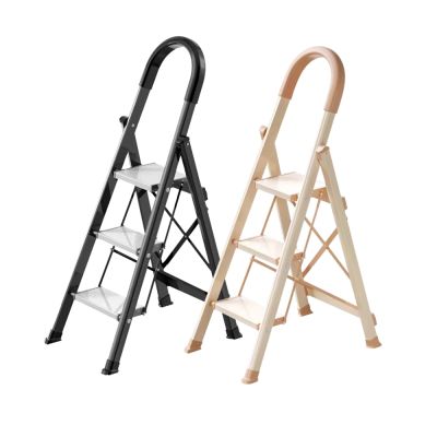 UNIFUN樂汎 家用扶手鋁合金折疊梯(三階) 工具梯 摺疊梯 多功能梯 人字梯 梯子 摺疊梯 工作梯