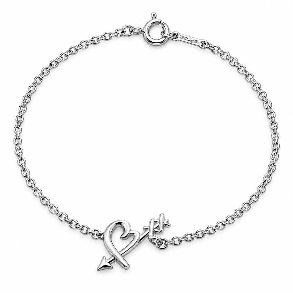 Tiffany&Co. 蒂芙尼 Loving Heart 愛神之箭 925純銀手鍊 (展示品)