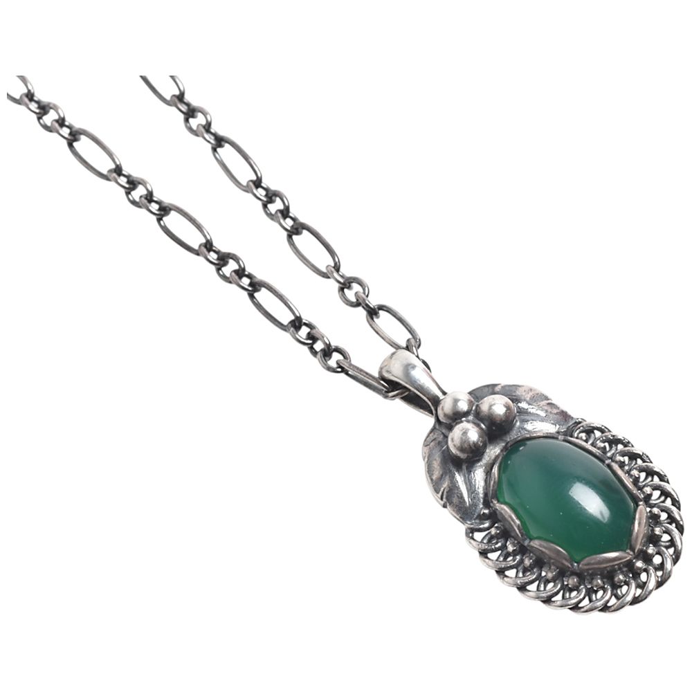 Georg Jensen 經典復刻1992-2012 Heritage系列925氧化純銀鑲嵌綠玉隨
