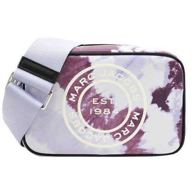 MARC JACOBS 渲染圓標LOGO造型斜背相機包(紫灰)