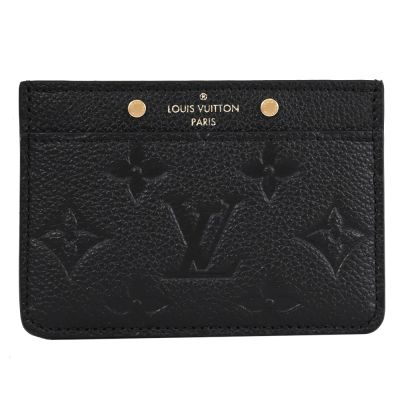 LOUIS VUITTON路易威登 LV M69171 Monogram Empreinte 小牛皮卡夾(黑)