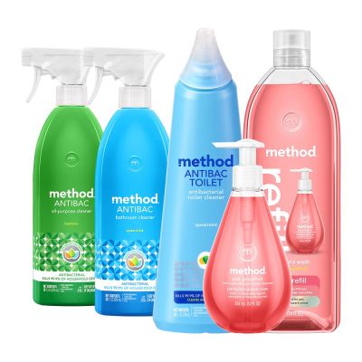 Method 美則 防疫hold的住 5件組(粉紅洗手乳、全方位抗菌、馬桶殺菌)