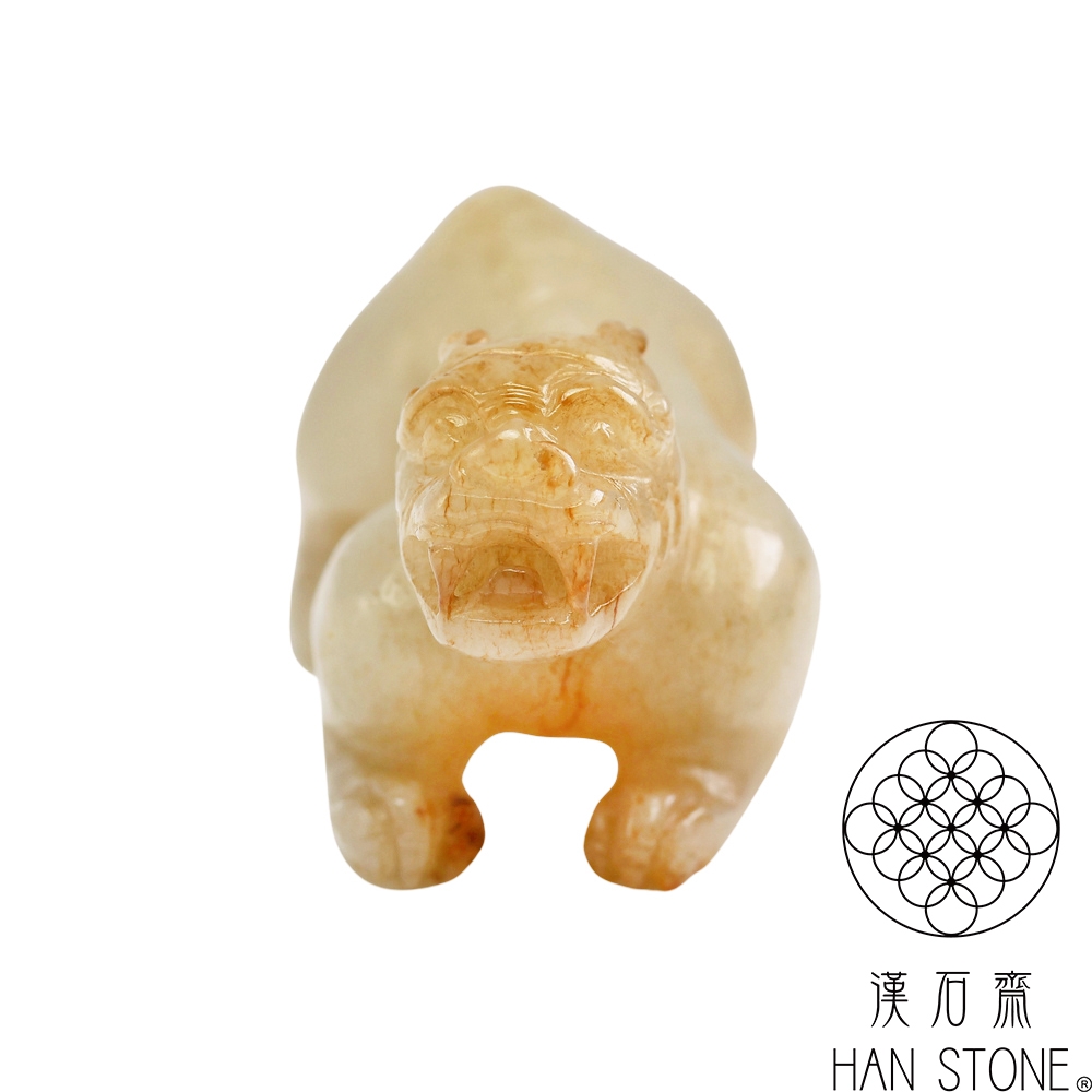 漢石齋】天然和田玉瑞獸小擺件沁色白玉(63*29*26mm) | 漢石齋| Yahoo