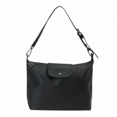 LONGCHAMP  Le Pliage Xtra 牛皮革手提/肩背包(素面黑)中款
