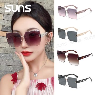 【SUNS】韓版個性ins墨鏡 方框墨鏡 高質感金屬框 輕量材質 配戴舒適 抗UV400 S804