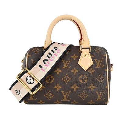 LOUIS VUITTON路易威登 Louis Vuitton 經典Speedy Bandouliere20帆布手提/斜背波士頓包(黑色)M46234