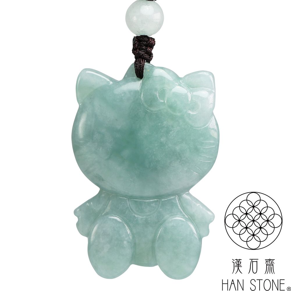 飘花翡翠猫 漢石齋】天然翡翠A貨貓咪玉佩吊墜飄花種(31*46*7mm) | 漢石齋| Yahoo