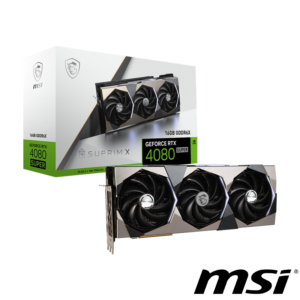 MSI 微星GeForce RTX 4080 SUPER 16G SUPRIM X 顯示卡| RTX 40系列