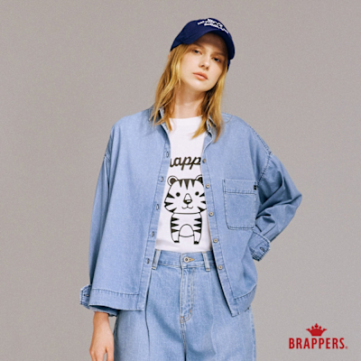 BRAPPERS 女款 全棉牛仔外套-淺藍