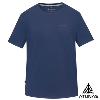 【ATUNAS 歐都納】男款POLARTEC DELTA短袖T恤A1TS2502M藏青/抗臭/透氣/涼感/彈性/戶外休閒