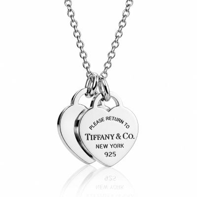 (近新品) Tiffany&Co. 蒂芙尼 迷你雙愛心925純銀項鍊