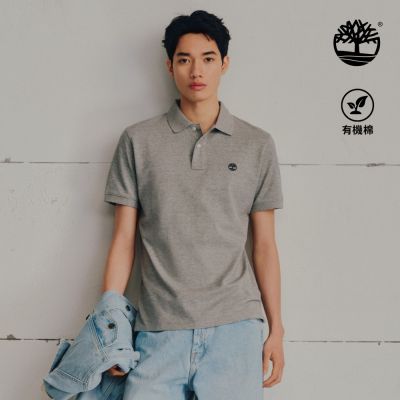 Timberland官方旗艦 男款灰色休閒短袖POLO衫|A6943052