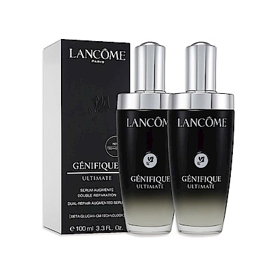 LANCOME蘭蔻 LANCOME 蘭蔻 超極限肌因賦活露100ml 2入組 小黑瓶 PRO 升級版 國際航空版