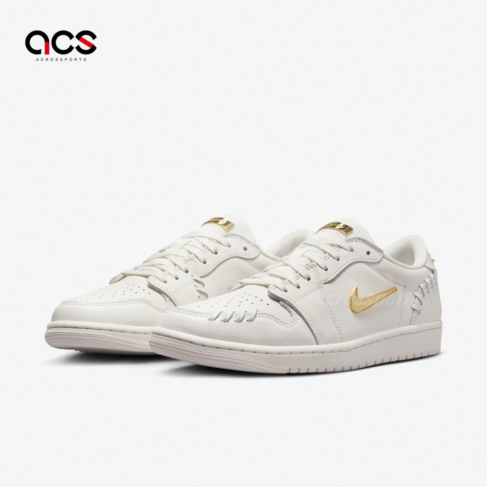 Nike 休閒鞋 Wmns Air Jordan 1 Low Method of Make 女鞋 男鞋 白 金 FN5032-100
