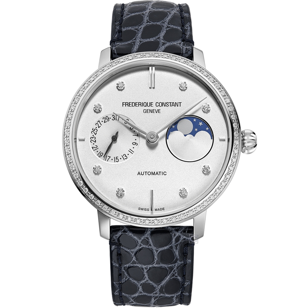 CONSTANT 康斯登 SLIMLINE 自製機芯 超薄月相 機械鑽錶 39mm/FC-702SD3SD6