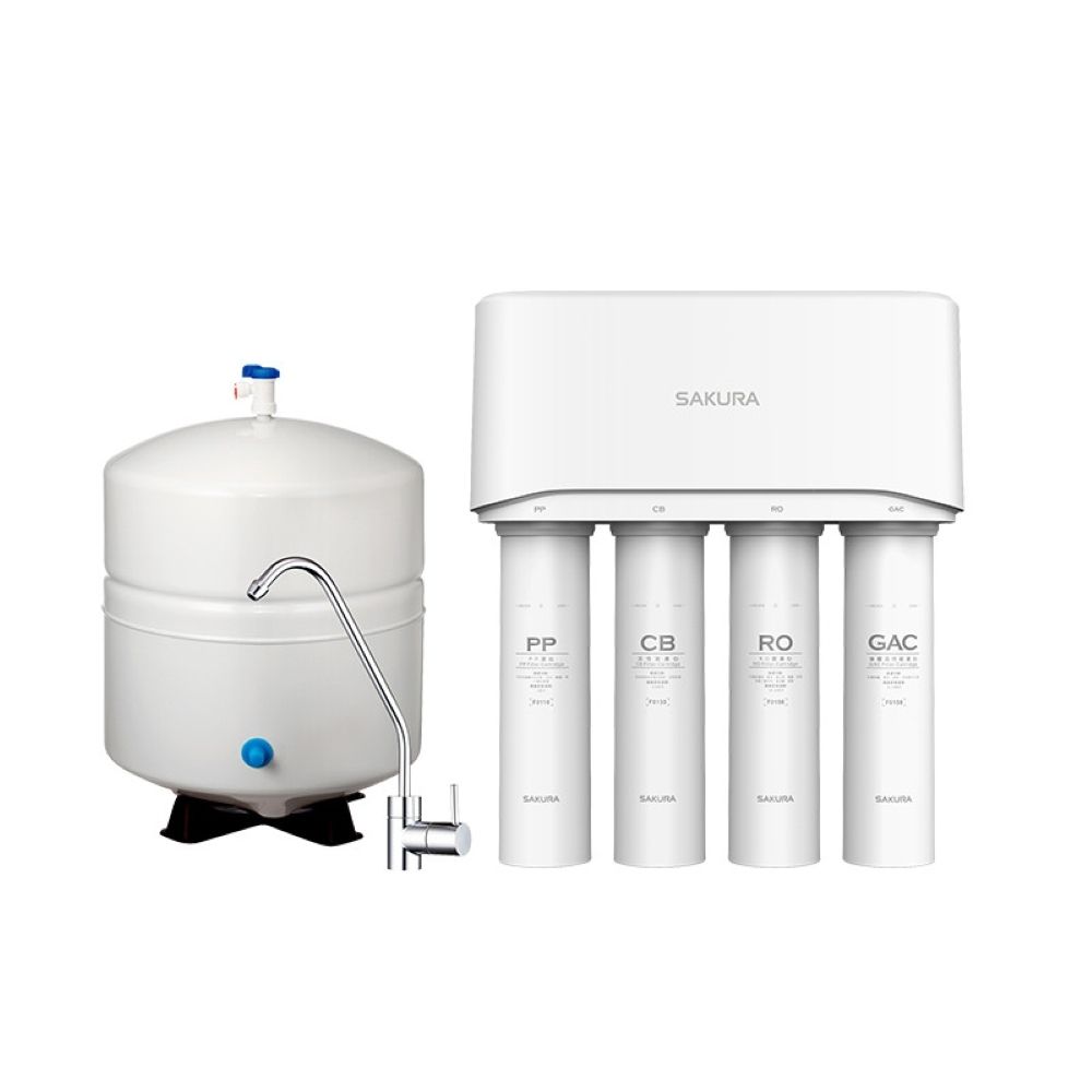 SAKURA 櫻花 逆滲透純水機/RO淨水器 標準型 四道濾心 無鉛龍頭 一體式水路 快拆濾心 P0121