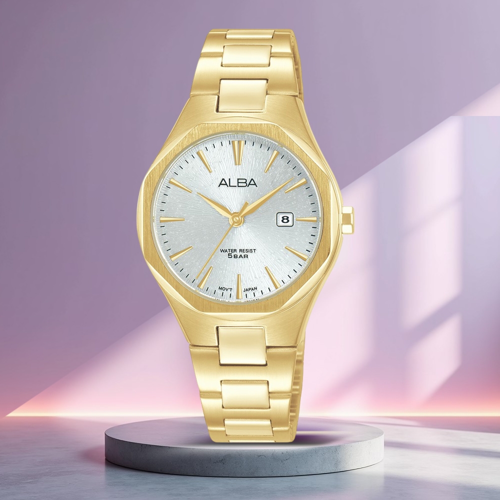 ALBA 雅柏錶PAIR 金耀時光簡約 指針錶 女錶-30mm金色 VJ22-X431G.AH7DN2X1
