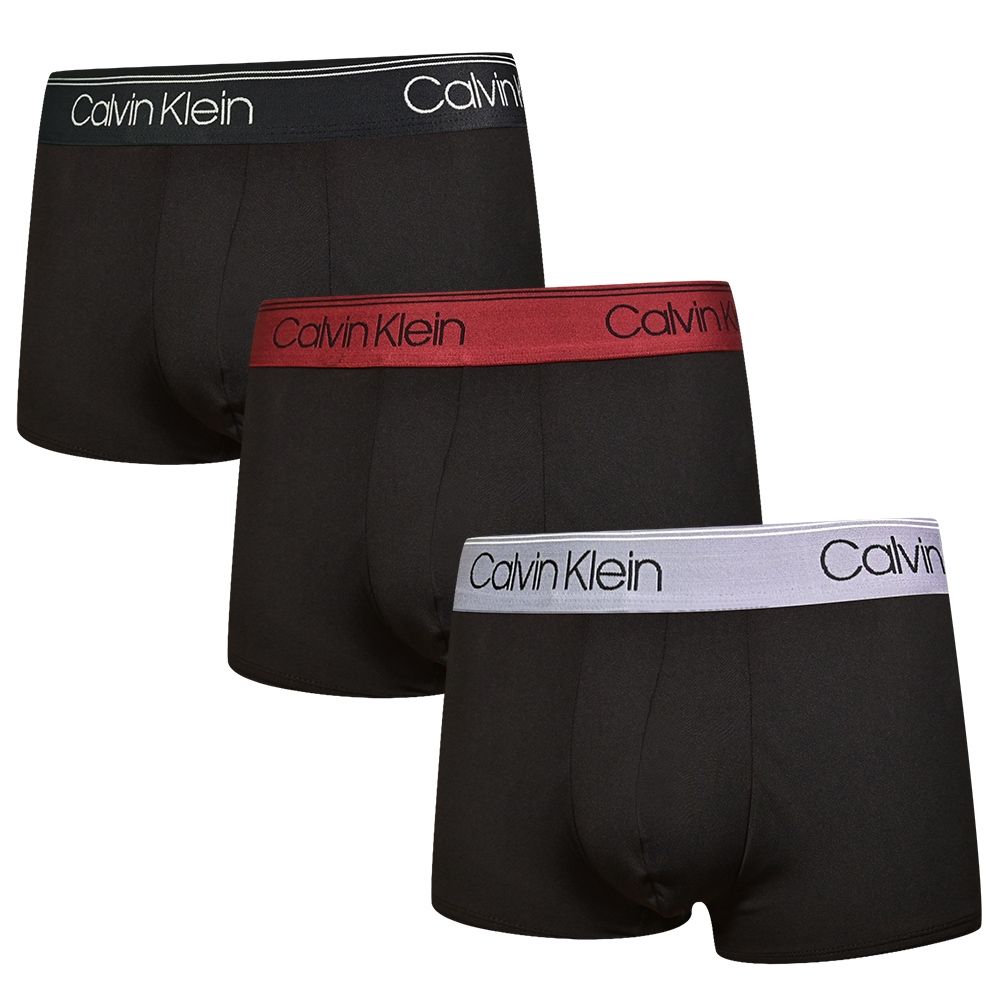 Calvin Klein Microfiber Stretch 男內褲 短版合身四角褲/CK內褲-04 黑色 三入組