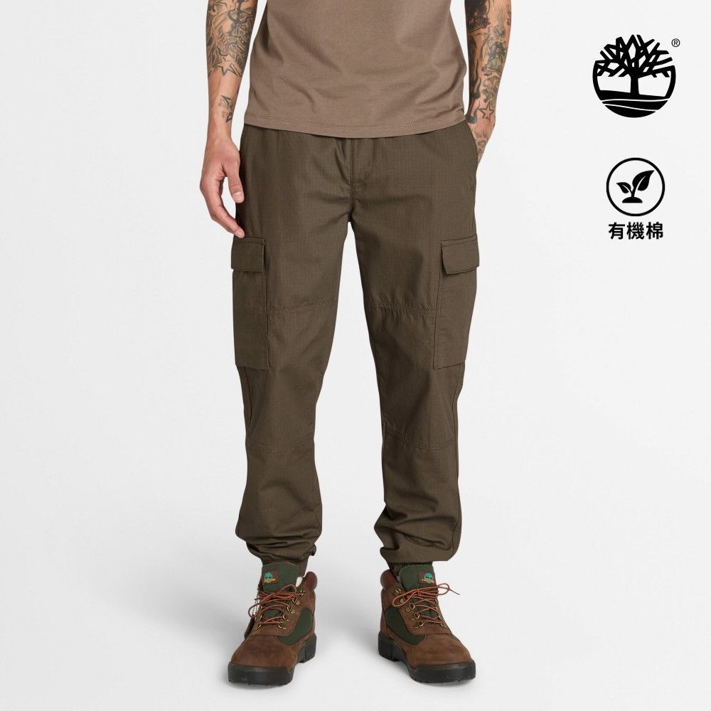 Timberland官方旗艦 男款軍綠色防撕裂工裝長褲|A27EVA58