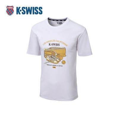 K-SWISS 短袖T恤 26SS TEE 2 M 短上衣 男短袖上衣 白色 1013683-100