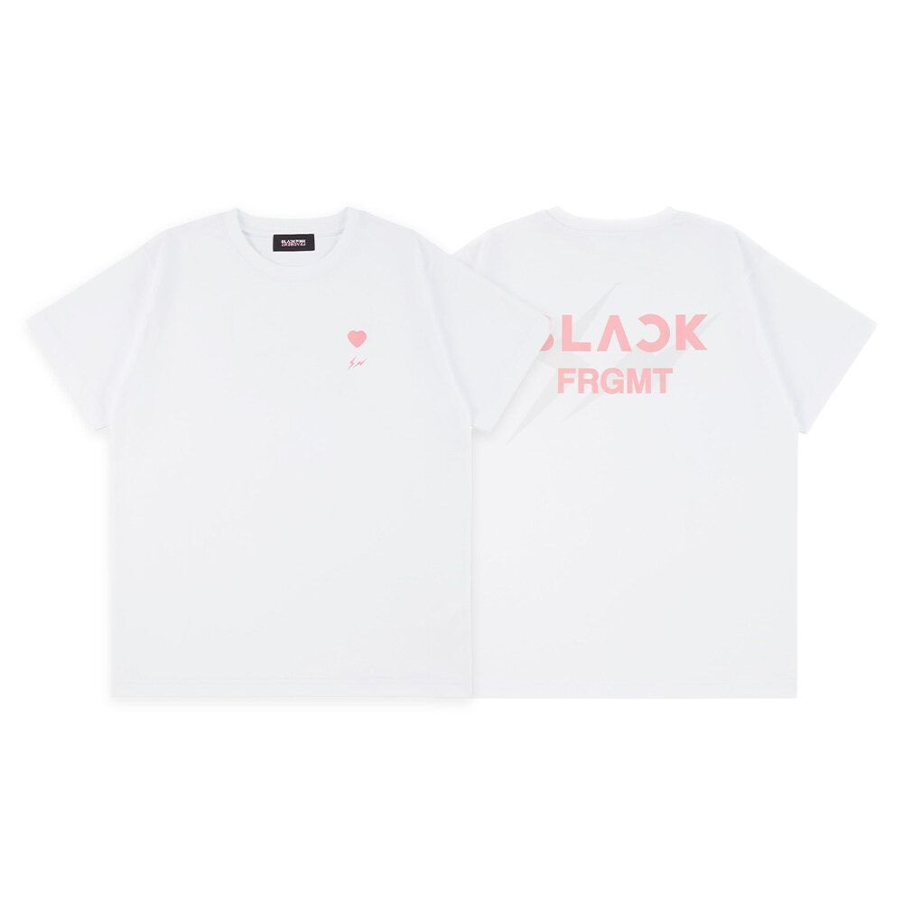 Blackpink x Fragment 藤原浩小愛心閃電Logo 白/ 胸前字樣黑短T ANBP Blackpink x Fragment 藤原浩小愛心閃電Logo 白/ 胸前字樣黑短T ANBP