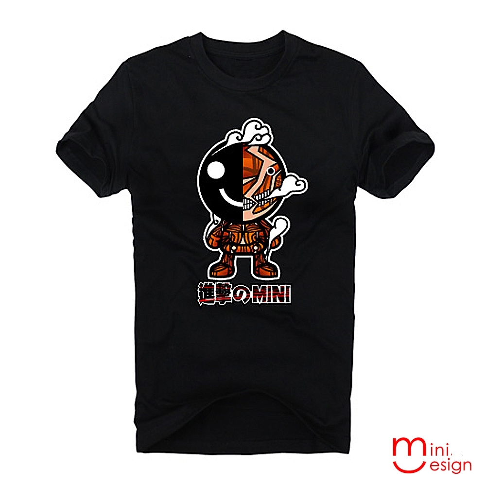 半臉進擊的MINI潮流設計短T 三色-Minidesign (黑色)