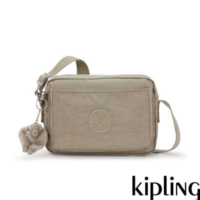 Kipling 灰褐色多層隨身斜背包-ABANU M