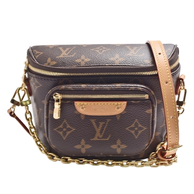 LV Louis Vuitton路易威登 M82335經典Mini Bumbag Monogram帆布肩/斜背包