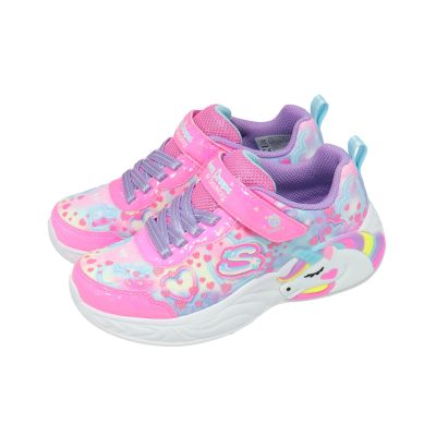 Skechers 休閒鞋 S Lights Unicorn Dreams 中大童 燈鞋 粉紅 獨角獸 303063LPKMT