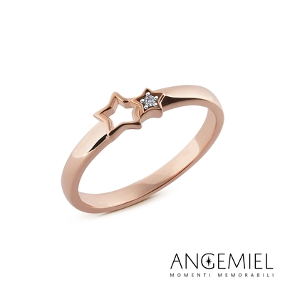 Angemiel安婕米 Fortuna 真鑽戒指/尾戒 夜空 (玫瑰金)