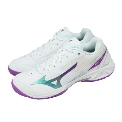 Mizuno 美津濃 羽球鞋 Wave Claw 4 寬楦 男鞋 女鞋 白 緩震 回彈 室內運動 71GA2643-16