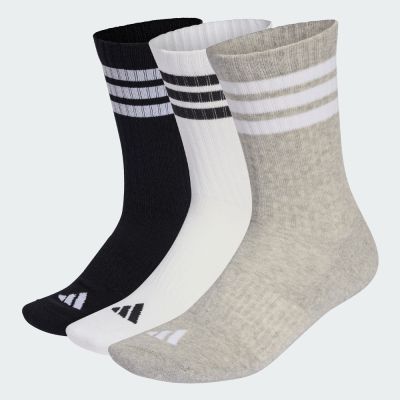 【adidas 愛迪達】 中筒襪 3 雙入 男/女 KC9640