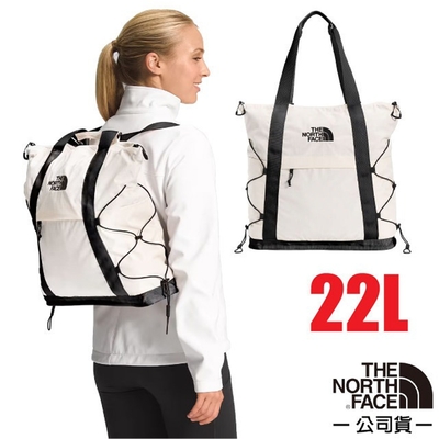 【The North Face】BOREALIS TOTE 背提兩用休閒單肩包22L.托特包.側背包.書包_52SV-4Q7 梔子白