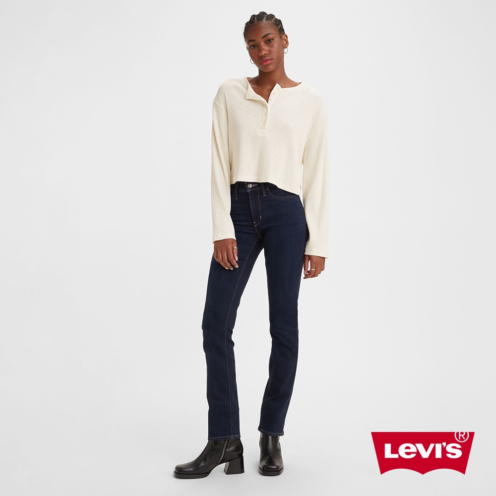 Levis 女款 312 中腰縮腹修身窄管牛仔褲 / 深藍水洗 / 彈性布料 熱賣單品