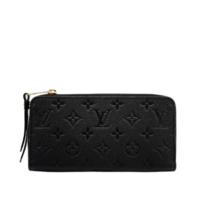 LOUIS VUITTON路易威登 Louis Vuitton LV路易威登 展示品 壓花牛皮拉鍊長夾(M61864-黑)