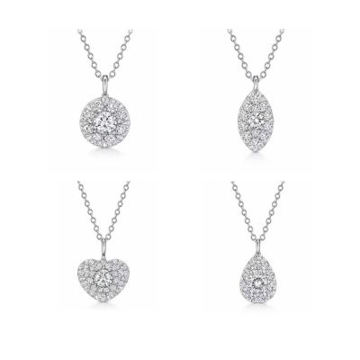 鉅曜 18K金 30分圍鑲造型任選 贈18K鍊 (培育鑽石 鑽石 項鍊)