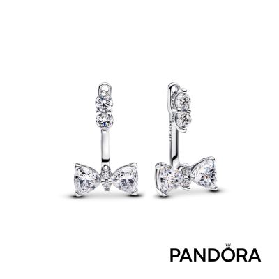 【Pandora官方直營】璀璨蝴蝶結耳墜-絕版品