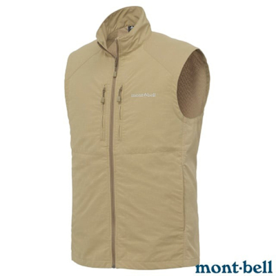 【mont-bell】男 TREKKING VEST 防風防潑水休閒運動背心 1103332 TN 卡其
