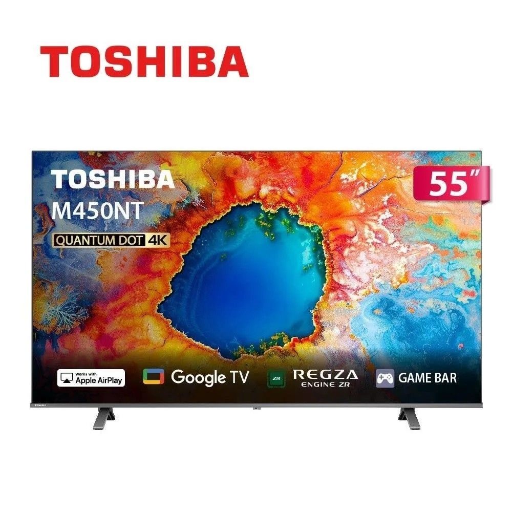 TOSHIBA東芝REGZA 55型4K QLED Google TV液晶顯示器55M450NT | 電視