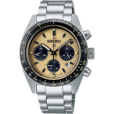 SEIKO 精工 Prospex SPEEDTIMER 熊貓太陽能計時手錶(V192-0AF0Y/SSC817P1)棕 SK043