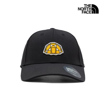 【The North Face 官方旗艦】北面男女款黑色刺繡圖案運動帽｜4VSVNIH