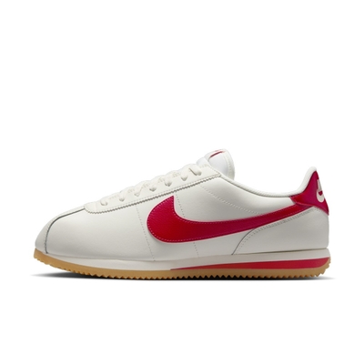 NIKE 耐吉 復古 經典 百搭 皮革 男休閒鞋-米白紅 CORTEZ-DM4044110
