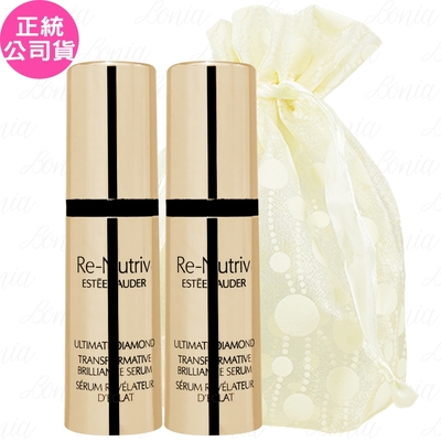 ESTEE LAUDER 雅詩蘭黛 黑鑽松露賦活微導金萃(5ml)*2旅行袋組(公司貨)