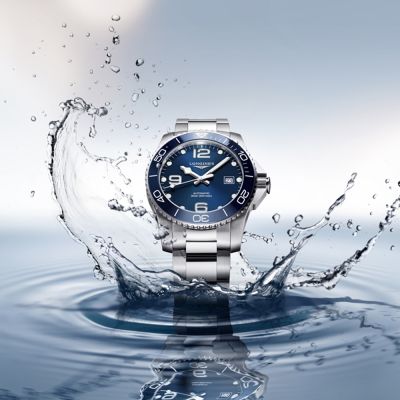 LONGINES 浪琴 征服者 陶瓷框潛水機械錶 男錶 手錶-L37824966/藍43mm