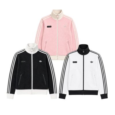 Jennie x Adidas Originals 立領燈芯絨外套 聯名 復古 短版 運動外套 黑/白/粉