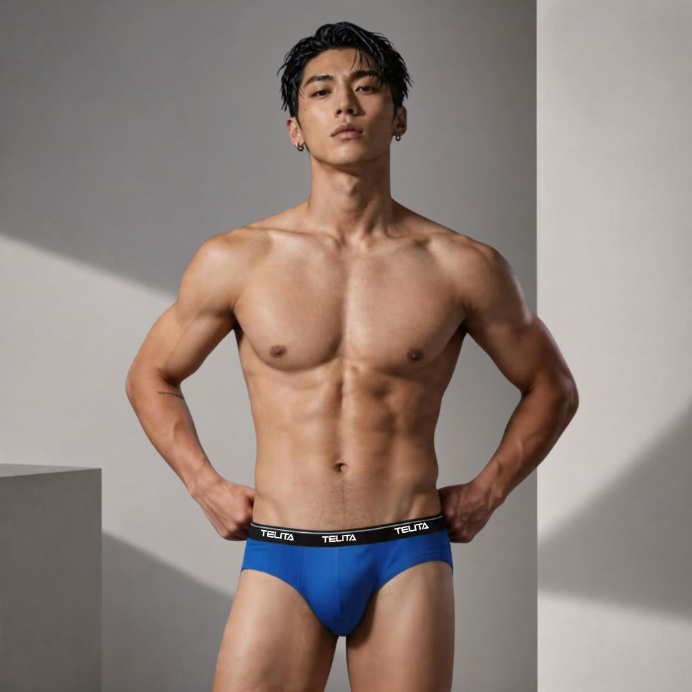 【TELITA】型男吸溼涼爽運動三角褲-寶藍｜透氣舒適 彈性貼身