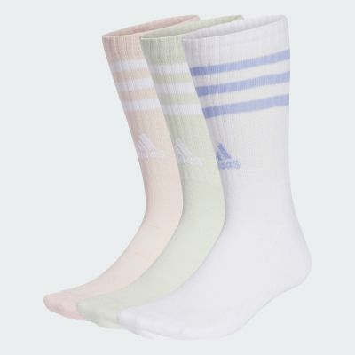 adidas 愛迪達 襪子 中筒襪 運動襪 3雙組 3S C SPW CRW 3P 白綠粉 IZ0123