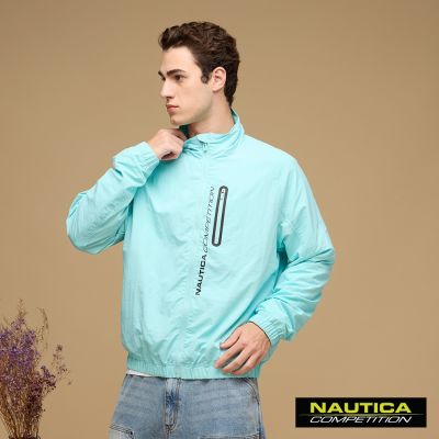 Nautica 男裝 COMPETITION 運動休閒尼龍外套-藍色
