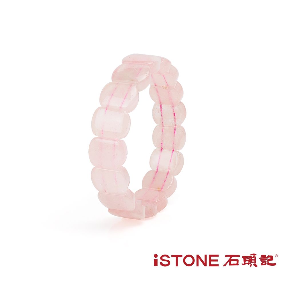 石頭記 粉晶板型手鍊-初戀玫瑰