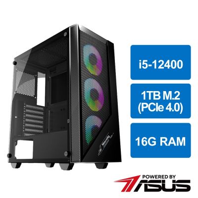 華碩H610平台[天碧武神]i5-12400/16G/1TB M2